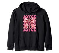 JOYCE Name Coquette Bow Aesthetic for Women Girls Zip Hoodie
