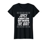 Joyce Worth The Wait Funny Name Joyce Saying Value Graphic T-Shirt, Women, Black, M