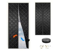 JOYCEMALL Magnetic Thermal Insulated Door Curtain, Oxford Fabric Folding Insulation Cover for Winter - Fits 38" x 82" French Patio Sliding Glass Attic Doors