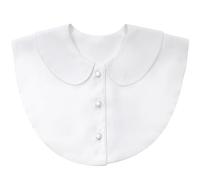 Joyci Girls Peter Pan Detachable Fake Collar Half Blouse Dickey Doll Collar, C White, One Size