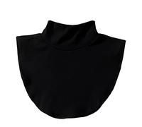 Joyci Turtleneck False Collar Autumn Winter Unisex Dickey Collar (Black)