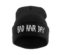 Joyci Winter Unisex Funny Bad Hair Day Hip Pop Beanie Hat Women Men Ski, Black, One size