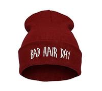 Joyci Winter Unisex Funny Bad Hair Day Hip Pop Beanie Hat Women Men Ski, Wine Red, One size