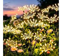 Joycome 2 Pieces 160 LED Solar Lights Outdoor Garden - Warm White