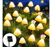 Joycome 5M 20 LED Mushroom Solar Lights Outdoor Garden Waterproof