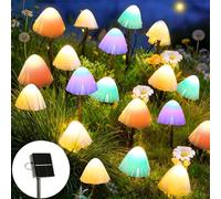 Joycome 5M 20 LED Mushroom Solar Lights Outdoor Garden Waterproof