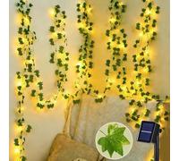 Joycome Ivy Fairy Lights, 10M 100 LED Ivy Garland Solar Powered & Auto On/Off, 8 Modes Vines with Fairy Lights, Waterproof Fake Vines for Wall Garden Balcony Trellis Fence Gazebo Outdoor Decor