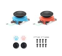 Joycon Joystick Replacement 2 Pack for Switch 2, Replacement Joy-Stick Analog Thumb Stick for Nintendo Joycon 2 (L)/(R) Blue/Red, Left/Right Analog Joystick with Thumbstick Grips & Screws