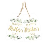 joycraft Gift Tags for Mother's Day - 50Pcs Floral Mother's Day Tags with String, 3.3x2.1 in White Kraft Paper Lables, Green Flower Lables for Party Favor Craft Mom's Birthday Gift Wrap