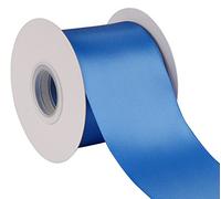 Joycrosso 75mm Double Faced Satin Ribbon 22 Meters-Roll Set for Chair Sash Gift Wrapping Party Favor Home Decoration Craft Supplies, Royal