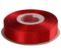 Joycrosso Red Double Faced Glitter Ribbon, Luxury Silver Purl Ribbon, 22mm x 22 Meters, Great for Gift Wrapping Wedding Decoration Floral Arrangement