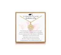 JoycuFF 2025 Graduation Gifts for Her, 5th 8th Grade, High, College, Masters Degree Graduation Compass Necklaces for Friends Daughter Sister Granddaughter, Stainless Steel, No Gemstone