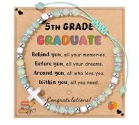 JoycuFF Best 2025 Kindergarten Graduation Gifts for Girls Her, Cute Heart Cross Bracelet Gifts for Girl, Graduation Gifts for Students Daughter Niece Granddaughter, 4 UK, no gemstone