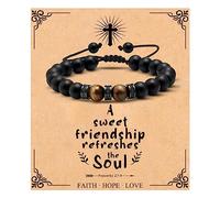 JoycuFF Christian Baptism & Easter Gifts: Inspirational Bracelets for Men & Boys - Teens to Adults, Perfect for Fathers Day, Graduation, Anniversary & Christmas, Adjustable, Stainless Steel, no