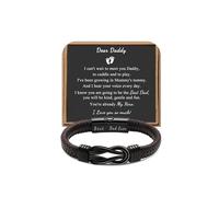 JoycuFF , Christmas Birthday Anniversary Valentines Fathers Day Ideas Gifts for Dad Husband Boyfriend Son New Dad Stepdad Bracelets for Men, 7.5 inches, Stainless Steel, no