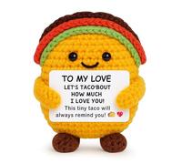 JoycuFF Gifts for Him Her Boyfriend Girlfriend to My Love Positive Crochet Taco Stocking Stuffers Anniversary Christmas Birthday Wedding Gift for Women Men Romantic I Love You Gifts for Couples