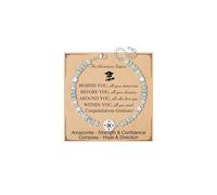 JoycuFF Graduation Gifts for Her Class of 2026 College High School 5th 8th Grade Preschool College Middle School Teen Girls Graduation Gifts The Adventure Begins Compass Bracelets for Women, M