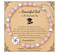 JoycuFF Graduation Gifts for Her Him Class of 2025 Graduation Bracelets Inspirational Graduation Compass Bracelet for Women College Graduation Gift for Him Her, Adjustable(7-9 Inches), Stainless Steel
