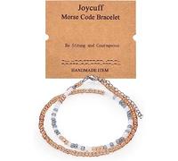 JoycuFF Inspirational Gifts Beads Bracelets for Women Encouragement Birthday Gifts for Daughter Sister Niece Granddaughter Mom Best Friend, Adjustable(7"+2"), no