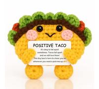 Joycuff Positive Crochet Taco I Love You Gift for Women, Emotional Inspirational Support Taco, Anniversary Christmas Thanksgiving Birthday Gift for Women Men Son Mom Daughter Granddaughter