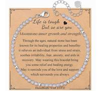 JoycuFF Unique Friendship Gift For Best Friend Birthday, Best Friend Bracelet, Coworker, Christmas Gifts, Moonstone Beaded Bracelets For Women, Inspirational Jewelry For Women, M, Moonstone, no