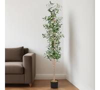 JoyCushy 6FT Artificial Olive Tree, Faux Olive Plant with Pot 180cm, Fake plants for Home Office Living Room Decor Indoor/Outdoor, Easy Installtion