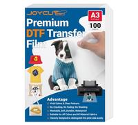 JOYCUT DTF Transfer Film - A3(11.7"×16.5")100 Sheets Double-Sided Matte Finish, DTF Film for Sublimation and DTF Inkjet Printer, Direct to Film Transfer Paper for T-Shirts, JC A3 100PCS