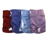 JoyDaog Female Dog Diapers for Large Dogs,4 Pack Reusable Washable Premium Doggie Nappies for Heat,Incontinence,Period Dog Panties,XL