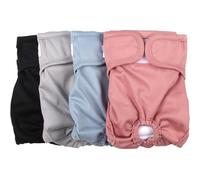 JoyDaog Female Dog Diapers for Medium Large Dogs,4 Pack Reusable Washable Premium Doggie Nappies for Heat,Incontinence,Period Dog Panties,L