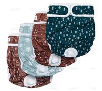 JoyDaog Female Dog Diapers for Small Dogs,4 Pack Reusable Washable Premium Puppy Diapers for Heat,Incontinence,Period Doggy Nappies,XS