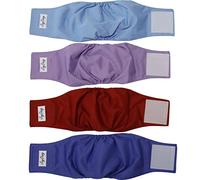 JoyDaog Reusable Belly Bands for Medium Dogs,4 Pack Premium Washable Dog Diapers Male Doggie Nappies Wrap,XL