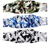 JoyDaog Reusable Belly Bands for Small Dogs,3 Pack Premium Washable Dog Diapers Male Puppy Nappies Wrap Camo,S