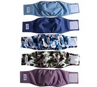JoyDaog Reusable Dog Belly Bands for Male Dogs Diapers,5 Pack Premium Washable Dog Diapers Male Doggie Nappies Wrap,XL