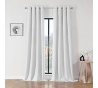 Joydeco Blackout Curtains 108 Inch Length 2 Panels Set, Thermal Insulated Long Curtains& Drapes 2 Burg, Room Darkening Grommet Drapes for Bedroom Living Room Window(Greyish White, W52 x L108 Inch)