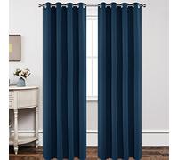 Joydeco Blackout Curtains 108 Inch Length 2 Panels Set, Thermal Insulated Long Curtains& Drapes 2 Burg, Room Darkening Grommet Drapes for Living Room Bedroom Window (W52 x L108 Inch, Navy Blue)