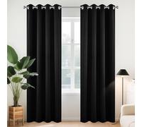 Joydeco Blackout Curtains 114 Inch Length 2 Panels Set, Thermal Insulated Long Curtains&Drapes 2 Burg, Room Darkening Grommet Curtains for Living Room Bedroom Window