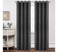 Joydeco Blackout Curtains 120 Inch Length 2 Panels Set, Thermal Insulated Long Curtains& Drapes 2 Burg, Christmas Curtains for Living Room Bedroom Window