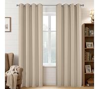 Joydeco Blackout Curtains 120 Inch Length 2 Panels Set, Thermal Insulated Long Curtains& Drapes 2 Burg, Christmas Drapes for Living Room Bedroom Window