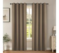 Joydeco Blackout Curtains 120 Inch Length 2 Panels Set, Thermal Insulated Long Curtains& Drapes 2 Burg, Christmas Drapes for Living Room Bedroom Window