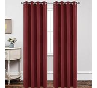 Joydeco Blackout Curtains 120 inches Long 2 Panels Set, Thermal Insulated Long Curtains 2 Burg, Room Darkening Grommet Curtains for Bedroom Living Room Windows(W52 x L120 Inch, Burgundy Red)
