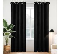 Joydeco Blackout Curtains 114 Inch Length 2 Panels Set, Thermal Insulated Long Curtains&Drapes 2 Burg, Room Darkening Grommet Curtains for Living Room Bedroom Window