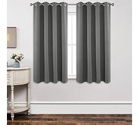 Joydeco Blackout Curtains 63 Inch Length 2 Panels Set, Thermal Insulated Long Drapes 2 Burg, Room Darkening Grommet Drapes for Living Room Bedroom Window
