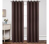 Joydeco Blackout Curtains 95 Inch Length 2 Panels Set, Thermal Insulated Long Curtains& Drapes 2 Burg, Room Darkening Grommet Drapes for Living Room Bedroom Window (W52 x L95 Inch, Chocolate)