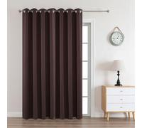 Joydeco Blackout Curtains 95 Inches Long 1 Panel, Thermal Insulated Long Curtains& Drapes 1 Piece, Room Darkening Grommet Drapes for Living Room Bedroom Window (W70 x L95 Inch, Chocolate)