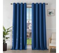 Joydeco Blackout Curtains for Bedroom 55 x 94 Inch, Eyelet Thermal Insulated Energy-saving Drapes for Room Darkening Light Filtering, Long Window Treatments 94 Inch Drop, 2 Panels - Royal Blue