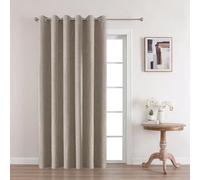 Joydeco Blackout Curtains for Room Divider Extra Wide Sliding Door Curtains Living Room Linen 1 Panel 70 x 90 Inch Patio Door Curtains for Privacy