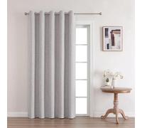 Joydeco Blackout Room Divider Curtains, Extra Wide Sliding Door Drapes Living Room Curtains, Greyish White 1 Panel 70W x 96L Inch Patio Door Drapes for Room Privacy