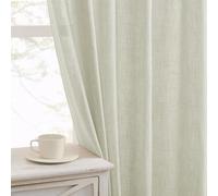 Joydeco Linen Curtains 72 Inches Long 2 Panel Sets,Light Filtreing Curtains for Bedroom 52 Inche Wide, Living Room Drapes with Rod Pockets Back Tab(W52 x L72 Inch, Oatmeal)