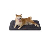 Joydeco Low-Profile Dog Mat Reversible Bed Pad, Washable Dog Crate Pad with Ultra Soft Fleece, Compact Design Kennel Bed Mats for Large Medium Small Pets, 89x58cm, Dark Grey