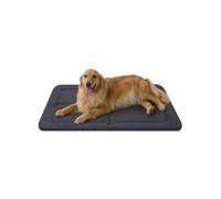 Joydeco Low-Profile Dog Mat Reversible Bed Pad, Washable Dog Crate Pad with Ultra Soft Fleece, Compact Design Kennel Bed Mats for Extra Large Medium Small Pets, 112x81cm, Dark Grey